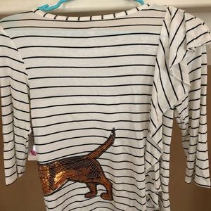 Sequined Puppy shirt 3/4 sleeve girls 10/12